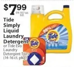 Associated Tide Simply Liquid Laundry Detergent or Tide Evo Laundry Detergent Tiles offer