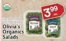 Associated Olivia's Organics Salads offer