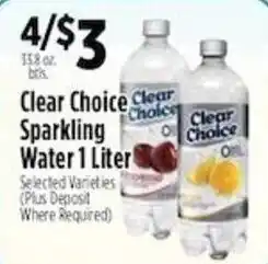 Pioneer Supermarkets Clear Choice Sparkling Water offer