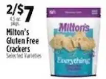 Pioneer Supermarkets Milton's Gluten Free Crackers offer