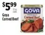 Pioneer Supermarkets Goya Corned Beef offer