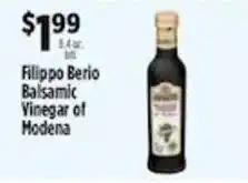 Pioneer Supermarkets Filippo Berio Balsamic Vinegar of Modena offer