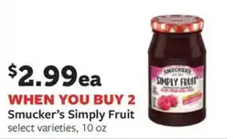 Fareway Smucker's Simply Fruit offer