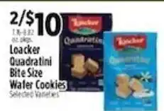 Pioneer Supermarkets Loacker Quadratini Bite Size Wafer Cookies offer
