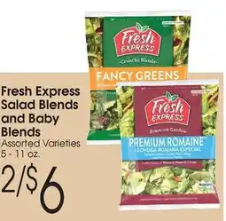 Family Fare Fresh Express salad blends and baby blends offer