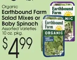 Family Fare Earthbound Farm Salad Mixes or Baby Spinach offer