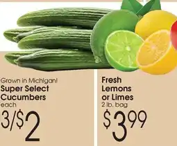 Family Fare Super Select Cucumbers offer