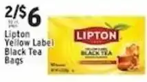 Associated Lipton yellow label black tea bags offer