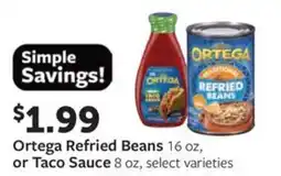 Fareway Ortega Refried Beans or Taco Sauce offer