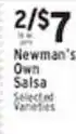 Associated Newman's Own Salsa offer