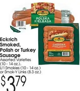 Family Fare Eckrich smoked, polish or turkey sausage offer