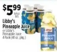 Pioneer Supermarkets Libby's Pineapple Juice offer