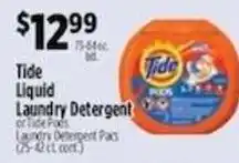 Pioneer Supermarkets Tide liquid laundry detergent or tide packs laundry detergent packs offer