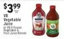 Associated V8 Vegetable Juice or V8 V-Fusion Vegetable & Fruit Juice Blends offer