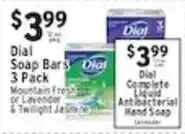 Associated Dial soap bars 3 pack offer