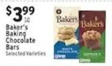 Associated Baker's Baking Chocolate Bars offer