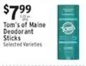 Associated Tom's of Maine Deodorant Sticks offer