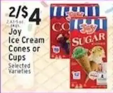 Associated Joy Ice Cream Cones or Cups offer