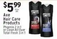 Associated Axe Hair Care Products offer