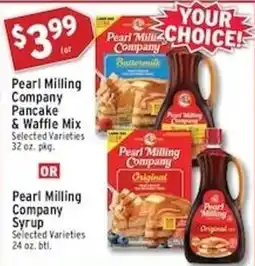 Associated Pearl Milling Company Pancake & Waffle Mix or Pearl Milling Company Syrup offer