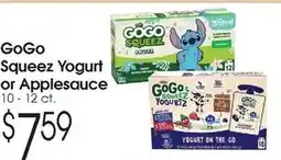 Family Fare GoGo Squeeze Yogurt or Applesauce offer