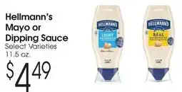 Family Fare Hellmann's Mayo or Dipping Sauce offer