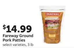 Fareway Fareway ground pork patties offer