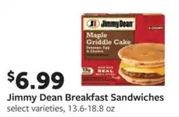 Fareway Jimmy Dean Breakfast Sandwiches offer