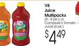 Family Fare V8 Juice Multipacks offer