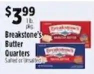 Pioneer Supermarkets Breakstone's Butter Quarters offer