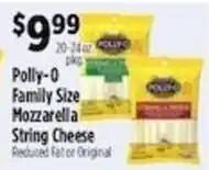 Pioneer Supermarkets Polly-O Family Size Mozzarella String Cheese offer