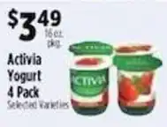 Pioneer Supermarkets Activia Yogurt offer