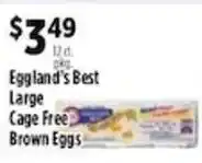 Pioneer Supermarkets Eggland's Best Large Cage Free Brown Eggs offer