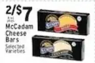Associated Mccadam cheese bars offer