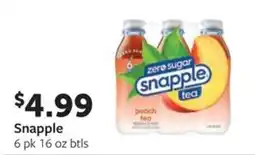 Fareway Snapple peach tea offer