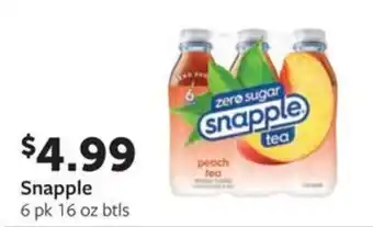 Fareway Snapple peach tea offer