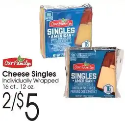 Family Fare Our Family Cheese Singles offer