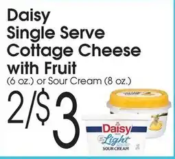 Family Fare Daisy single serve cottage cheese with fruit offer