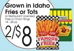 Family Fare Checkers and Rally's Famous Seasoned Fries or Restaurant Licensed Fries or Onion Rings offer