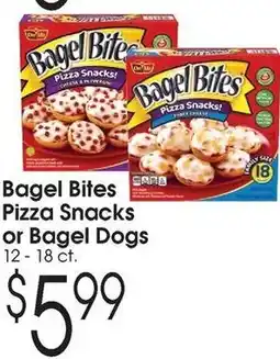 Family Fare Bagel Bites Pizza Snacks or Bagel Dogs offer
