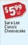 Associated Sara Lee Classic Cheesecake offer