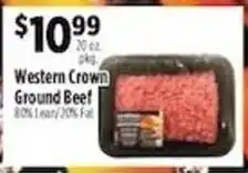 Pioneer Supermarkets Western Crown ground beef offer