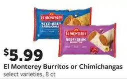 Fareway El Monterey burritos or chimichangas offer