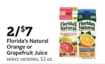 Florida's Natural Orange or Grapefruit Juice