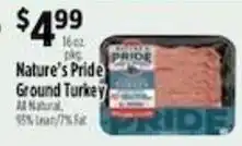 Pioneer Supermarkets Nature's Pride Ground Turkey offer