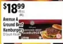 Pioneer Supermarkets Avenue A Ground Beef Hamburgers offer