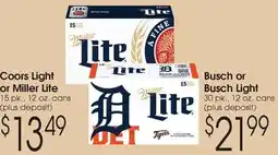 Family Fare Coors Light or Miller Lite offer