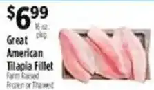 Pioneer Supermarkets Great American Tilapia Fillet offer