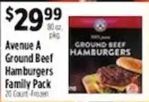 Pioneer Supermarkets Avenue A Ground Beef Hamburgers offer