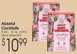 Family Fare Absolut Berry Vodkarita Sparkling offer